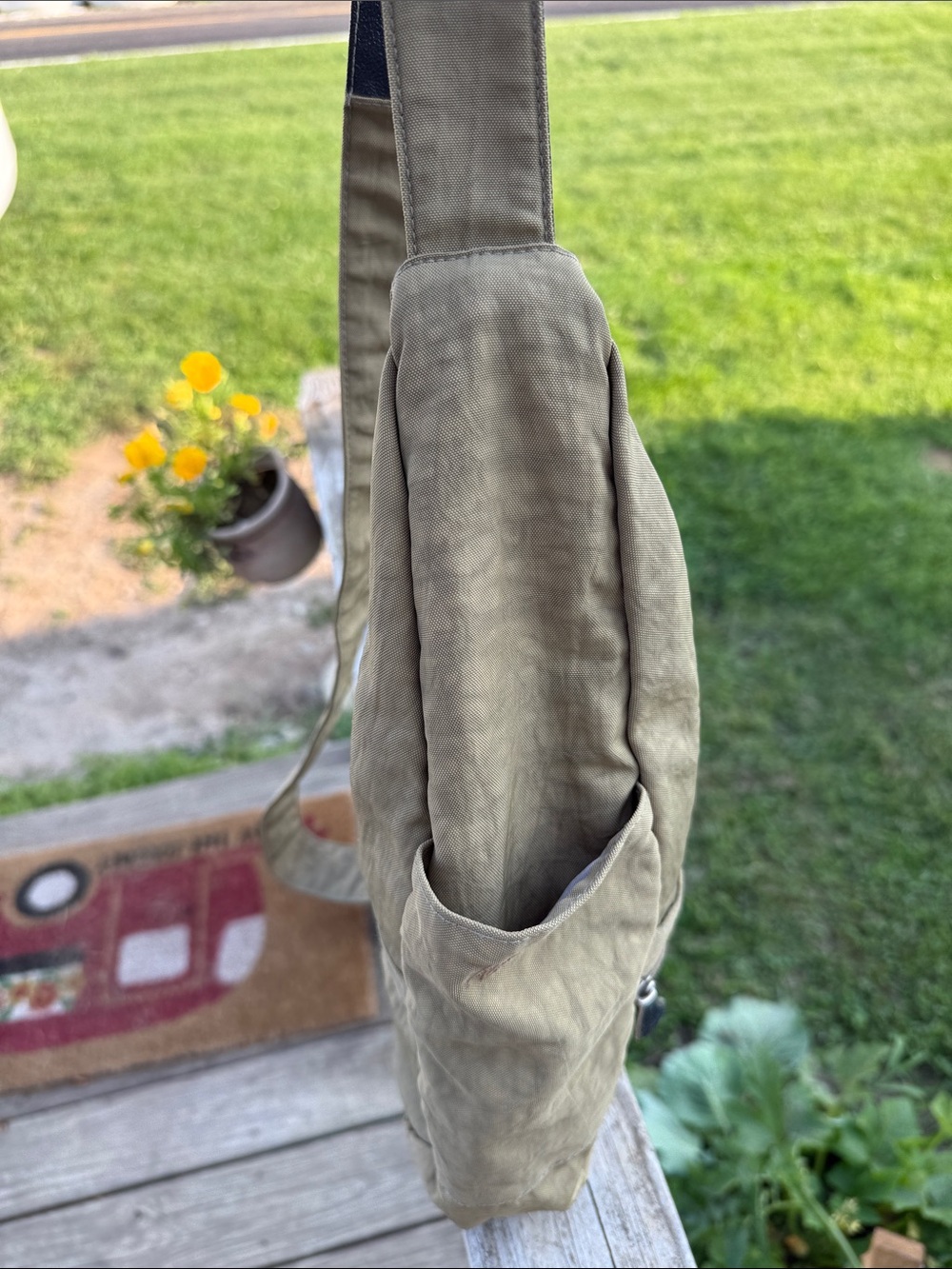 Ameribag Olive Green Canvas Crossbody Bag